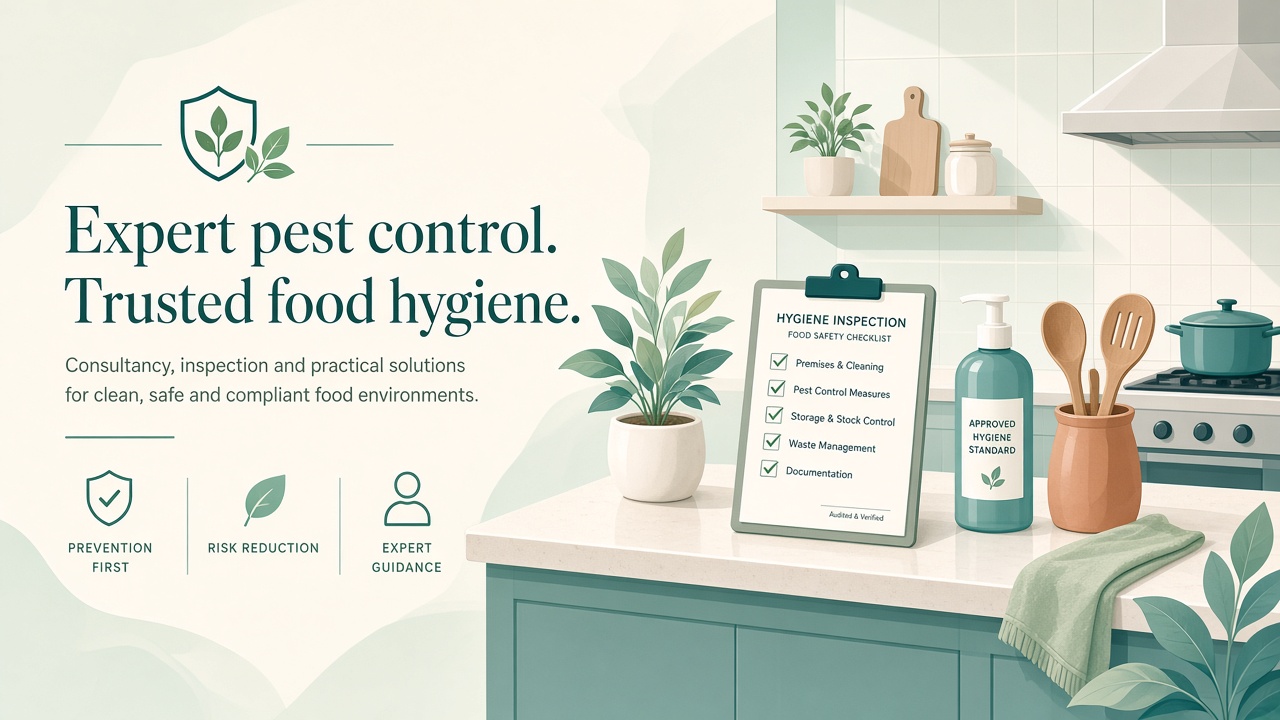 Calm hygiene and pest-control illustration
